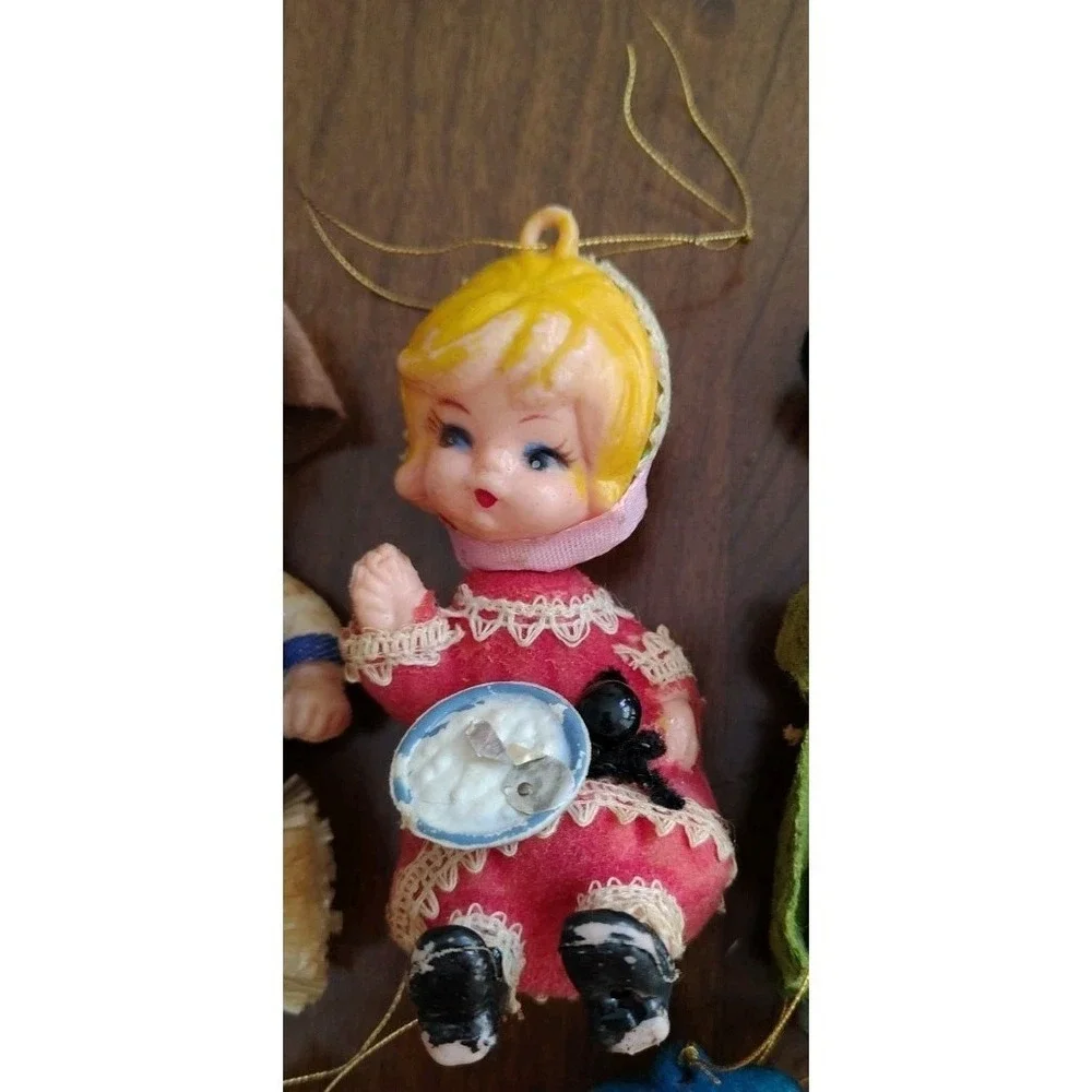 Vintage Grants/Peoples Nursery Rhyme Ornaments Set Lot‎ 7
